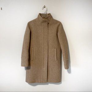 J CREW Tan Cocoon Pea Coat